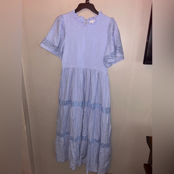Baltic Born Dress - “Loveland Geo Lace Maxi Dress” light blue - Picture 2 of 12